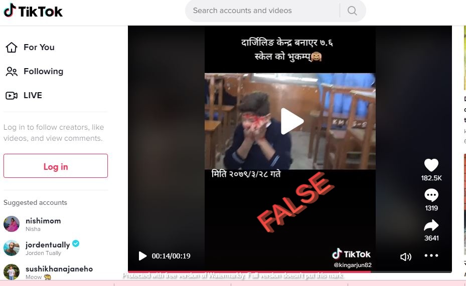 Mock drill video on TikTok falsely shared as earthquake in Darjeeling