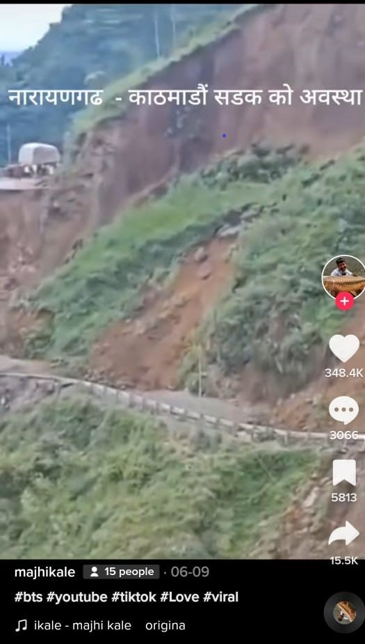 No, video doesn’t show landslide along Narayangadh-Kathmandu road section